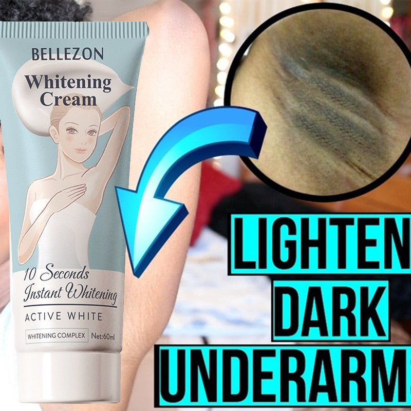 10 Seconds Instant Whitening Cream Underarm Armpit Whitening Cream Legs Knees Private Parts Body Bleaching Cream