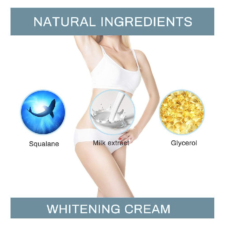 10 Seconds Instant Whitening Cream Underarm Armpit Whitening Cream Legs Knees Private Parts Body Bleaching Cream